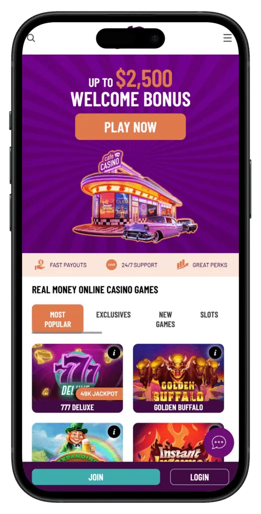 Cafe Casino on Mobile 